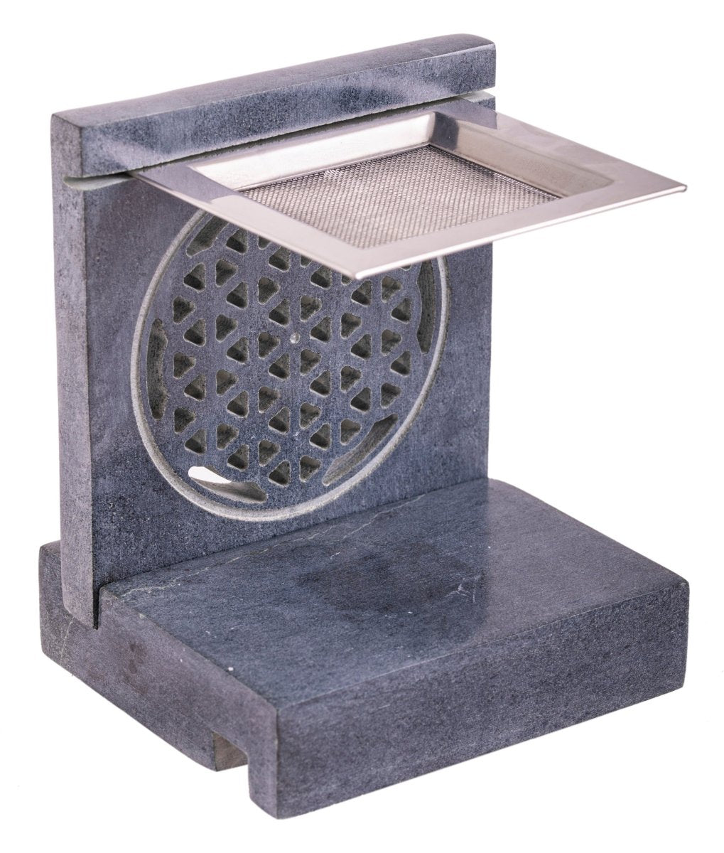 Siebgefäß Blume des Lebens aus Speckstein - Druwids